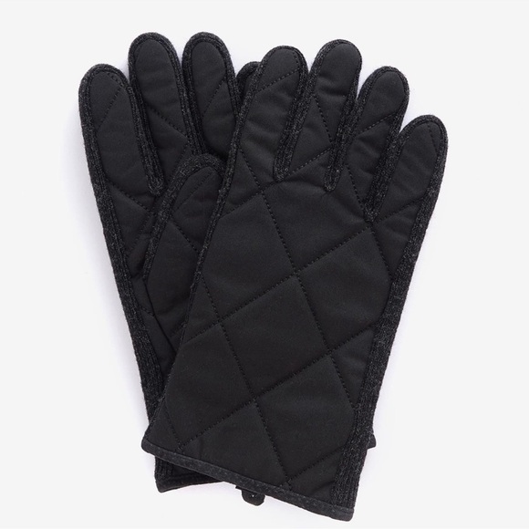 Barbour Men's Winterdale Quilted Waxed Cotton Gloves